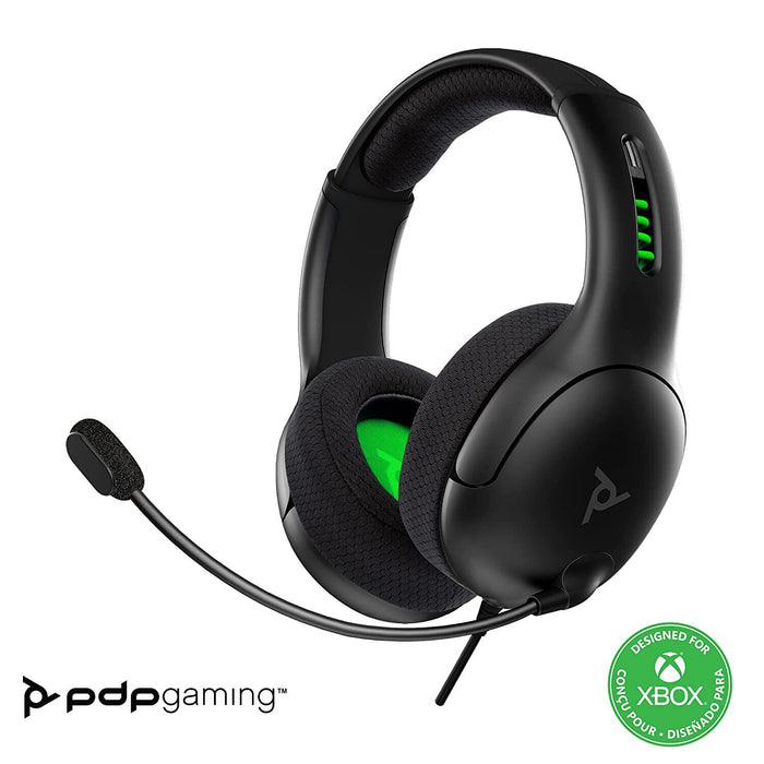 PDPGaming LVL50 Wired Stereo Gaming Headset (Black) -- For Xbox, PC & Mac