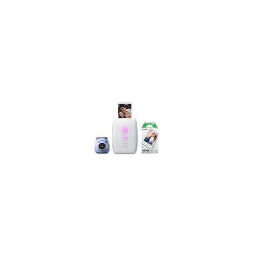 Fujifilm Instax PAL Digital Camera and Mini Link 3 Printer Bundle, Blue