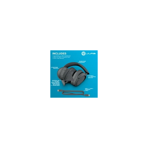 JLab JBuds Lux Active Noise Cancellation Bluetooth over-ear Headphones, Graphite