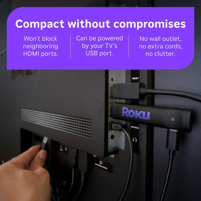 Roku Streaming Stick HD 2025 - HD Roku Streaming Device for TV with Voice Remote - Free & Live TV