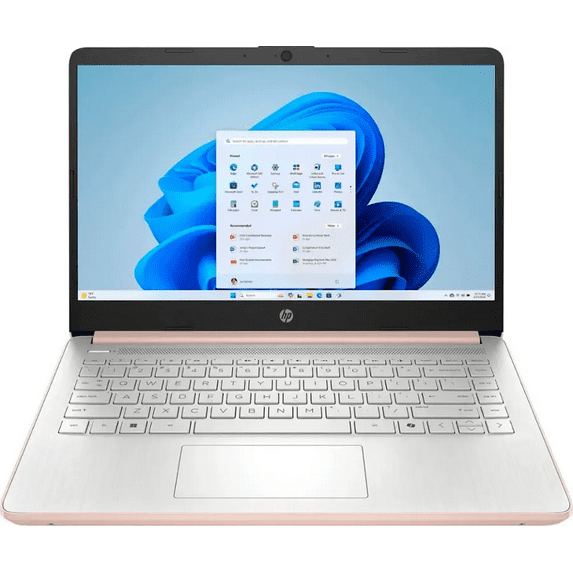 HP 14” HD Laptop, Intel Processor N150, 4GB RAM, 128GB UFS, Windows 11 Home in S Mode, Pale Rose Gold