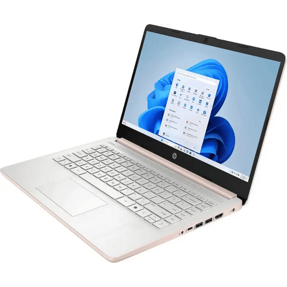 HP 14” HD Laptop, Intel Processor N150, 4GB RAM, 128GB UFS, Windows 11 Home in S Mode, Pale Rose Gold