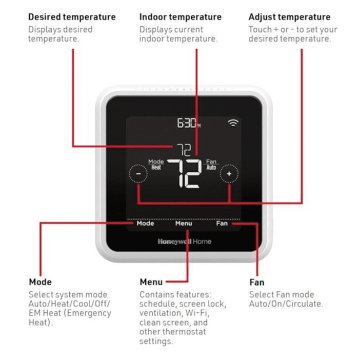 Honeywell Home T5 RTH8800WF Programmable Touchscreen Wi-Fi Smart Thermostat - White