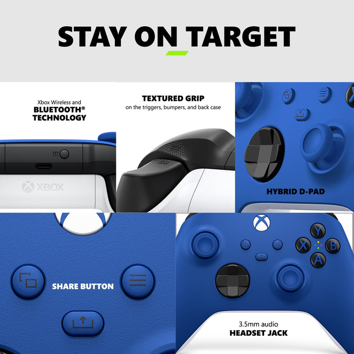 Microsoft Xbox Wireless Controller - Shock Blue – for Xbox Series X|S, Xbox One, PCs, and Cloud-Enabled Devices