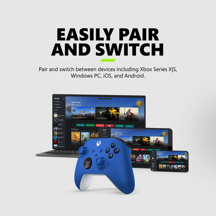 Microsoft Xbox Wireless Controller - Shock Blue – for Xbox Series X|S, Xbox One, PCs, and Cloud-Enabled Devices