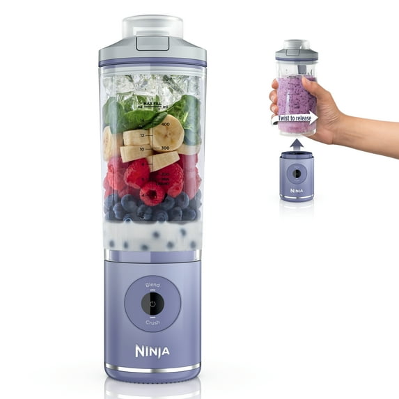 Ninja Blast MAX 20-Oz Portable Personal Blender, Twist & Go Vessel, Smoothie, Frozen Drinks, Ice Crush, BC200LD Lavender