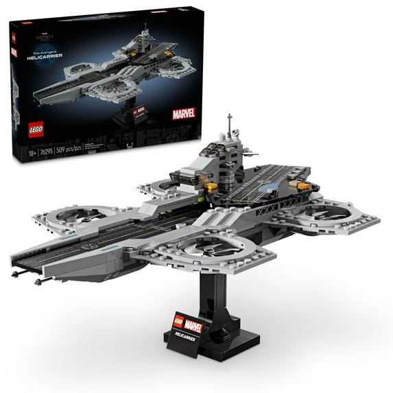 LEGO Marvel The Avengers Helicarrier Building Set for Adults - Gift for Birthdays - Collectible Display Set for Marvel Fans, Ages 18+ - Office or Book Shelf Decor - 76295