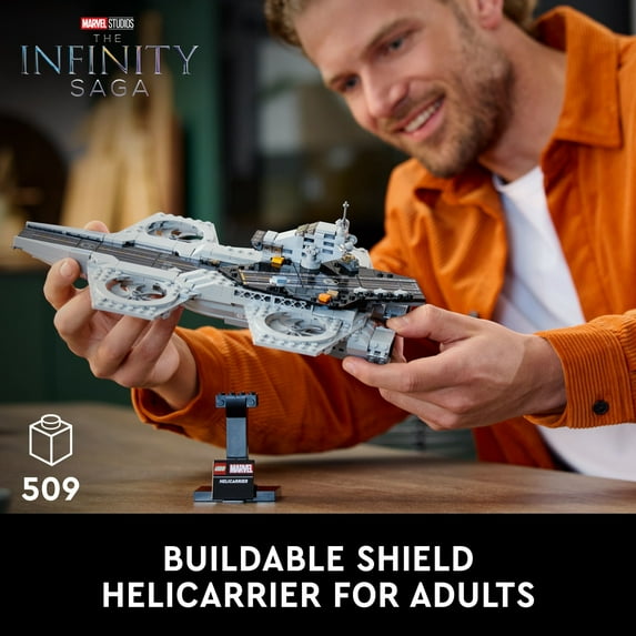 LEGO Marvel The Avengers Helicarrier Building Set for Adults - Gift for Birthdays - Collectible Display Set for Marvel Fans, Ages 18+ - Office or Book Shelf Decor - 76295