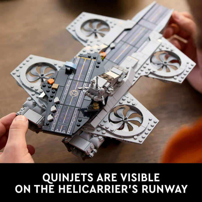 LEGO Marvel The Avengers Helicarrier Building Set for Adults - Gift for Birthdays - Collectible Display Set for Marvel Fans, Ages 18+ - Office or Book Shelf Decor - 76295