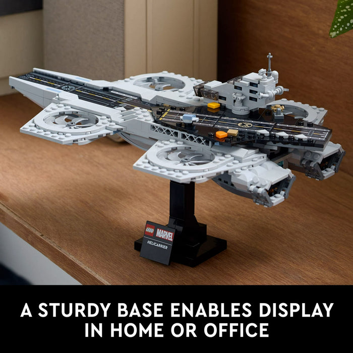 LEGO Marvel The Avengers Helicarrier Building Set for Adults - Gift for Birthdays - Collectible Display Set for Marvel Fans, Ages 18+ - Office or Book Shelf Decor - 76295