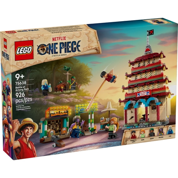 LEGO ONE PIECE Battle at Arlong Park Building Blocks - Pretend Play Building Toy for Boys & Girls, Ages 9+ - 5 Straw Hat Pirates Toy Figures & Playset for Anime Fans - Gift Idea for Birthdays - 75638