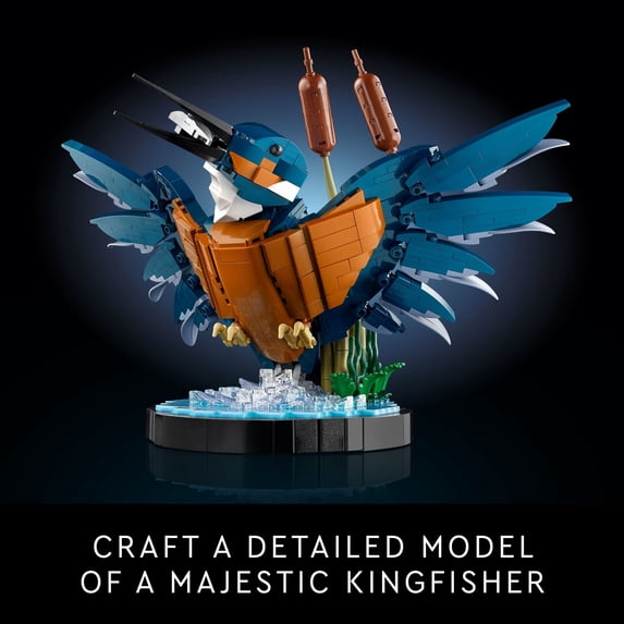LEGO Icons Kingfisher Bird Model Building Kit - Detailed Building Block Set for Adults, 18+ - Relaxing DIY Craft for Bird Lovers - Gift for Graduation - 10331