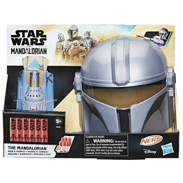 NERF Star Wars The Mandalorian Mask & Gauntlet, Star Wars NERF Blaster, Star Wars Mask