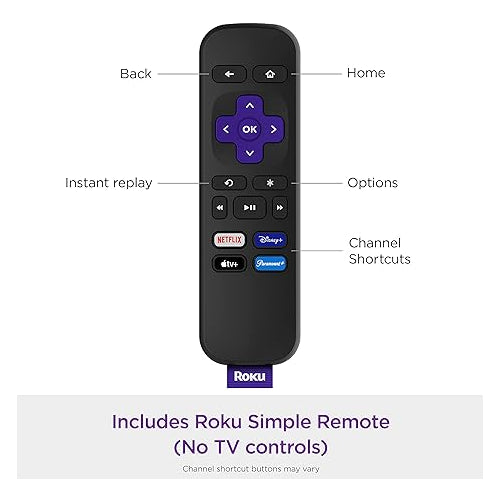 Roku Express (New) | HD Roku Streaming Device with Simple Remote (no TV controls), Free & Live TV