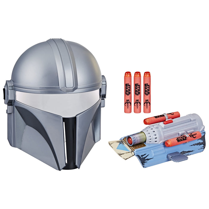 NERF Star Wars The Mandalorian Mask & Gauntlet, Star Wars NERF Blaster, Star Wars Mask