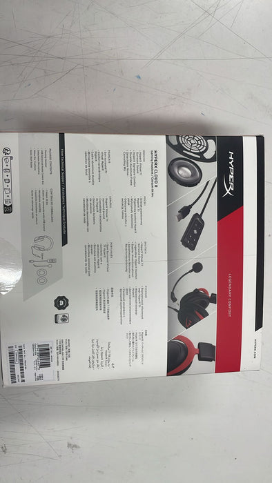 HyperX Cloud II Wired Gaming Headset Works W/ PC PS5 PS4 Xbox Series X Red New