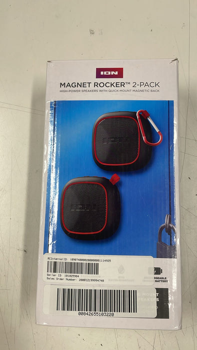 ION Magnet Rocker 2 Pack Portable Bluetooth Speaker Black iSP153