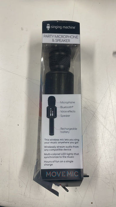 Singing Machine Move Microphone with Lighting Effects and Bluetooth, SMM575