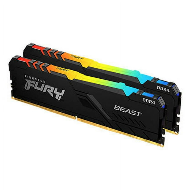 Kingston FURY Beast RGB 32GB KIT (2x16GB) 3200MHz DDR4 Desktop Memory KF432C16BB1AK2/32