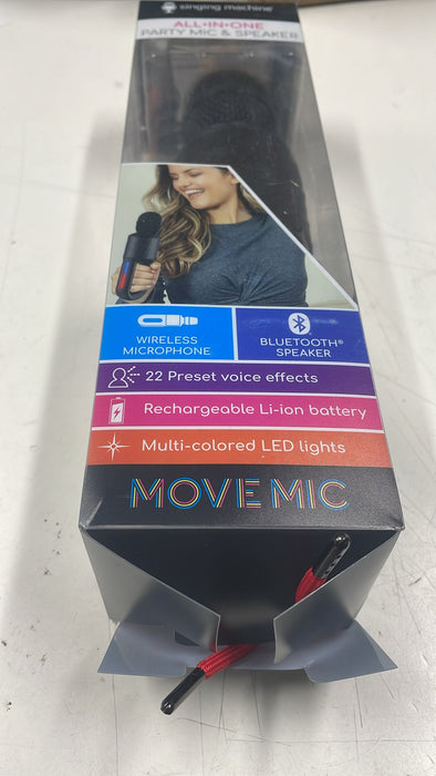 Singing Machine Move Microphone with Lighting Effects and Bluetooth, SMM575