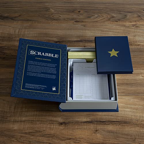 WS Game Company Monopoly and Scrabble Indigo Bookshelf Game Collection