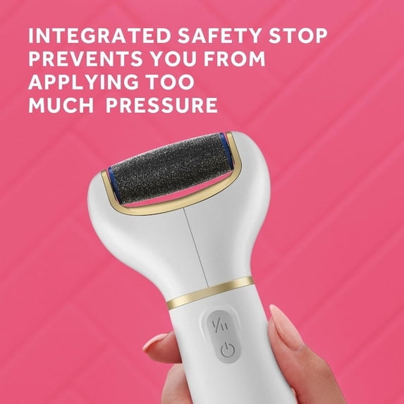 Amope Pedi Perfect Electronic Foot File with Diamond Crystals – Removes Hard & Dead Skin