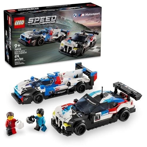 LEGO Speed Champions BMW M4 GT3 & BMW M Hybrid V8 Race Cars, BMW Toy for Kids with 2 Build...