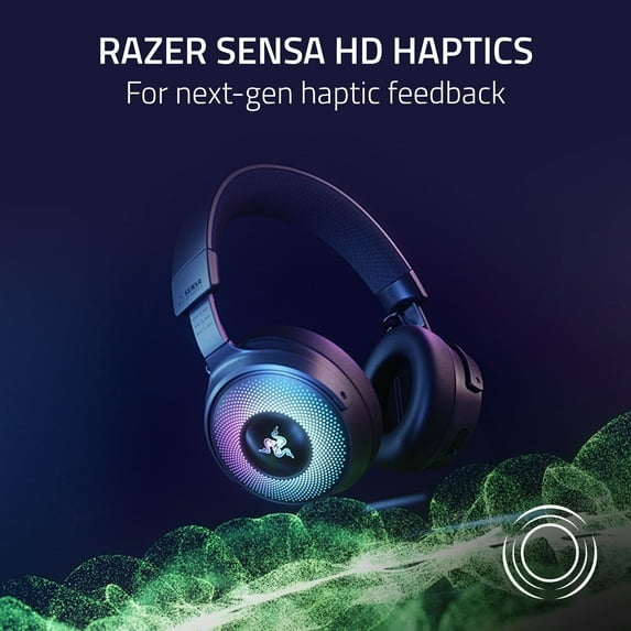 Razer Kraken V4 Pro Wireless Gaming Headset with Control Hub, RGB Chroma, Black