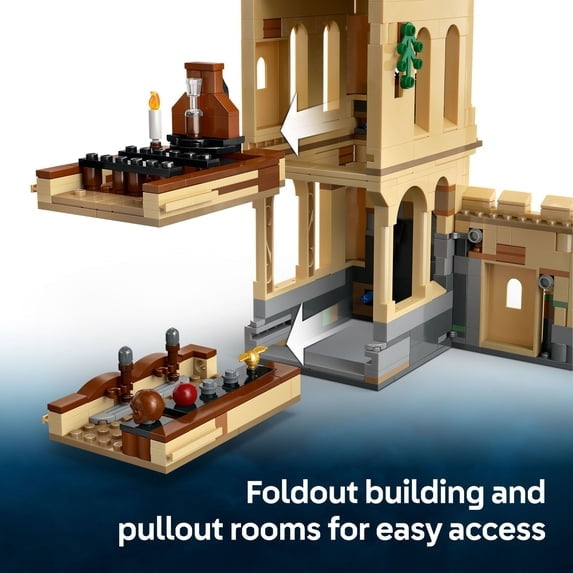 LEGO Harry Potter Hogwarts Castle: Flying Lessons Building Toy - Kids Wizard Toy for Boys ...