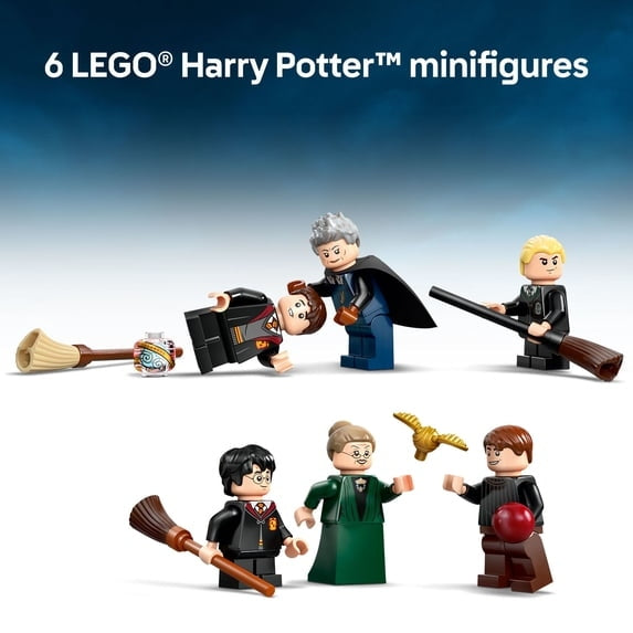 LEGO Harry Potter Hogwarts Castle: Flying Lessons Building Toy - Kids Wizard Toy for Boys ...