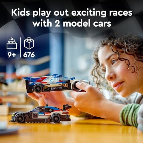 LEGO Speed Champions BMW M4 GT3 & BMW M Hybrid V8 Race Cars, BMW Toy for Kids with 2 Build...