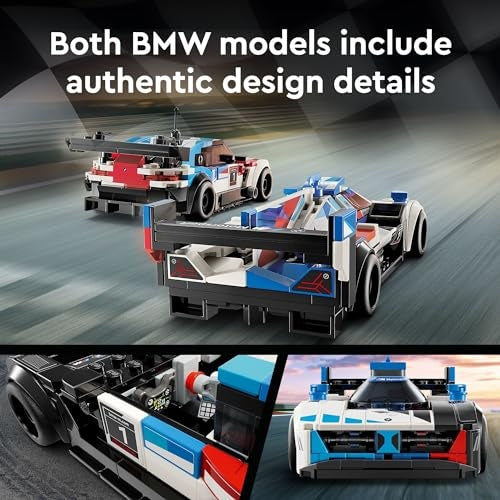 LEGO Speed Champions BMW M4 GT3 & BMW M Hybrid V8 Race Cars, BMW Toy for Kids with 2 Build...
