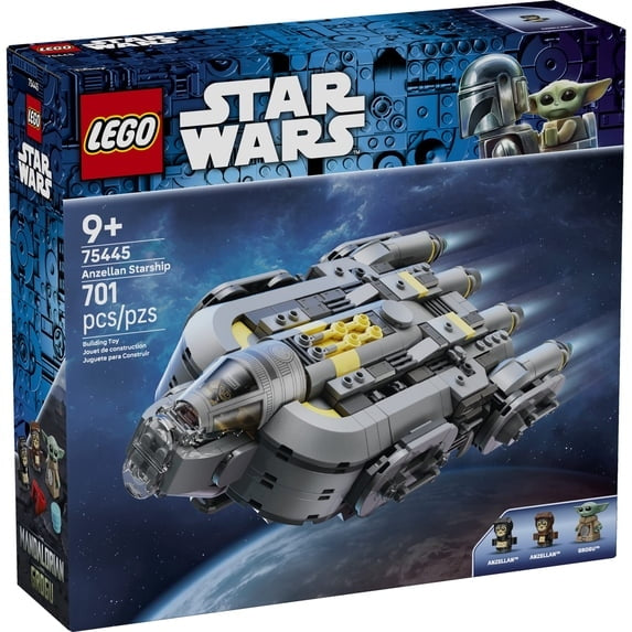 LEGO Star Wars The Mandalorian and Grogu Anzellan Starship Building Toy