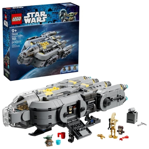 LEGO Star Wars The Mandalorian and Grogu Anzellan Starship Building Toy