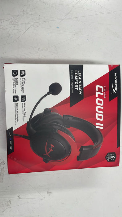 HyperX Cloud II Wired Gaming Headset Works W/ PC PS5 PS4 Xbox Series X Red New