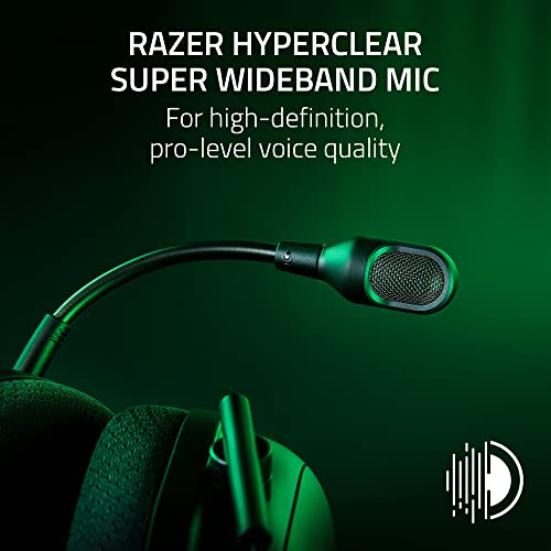 Razer BlackShark V2 Pro Wireless Gaming Headset 2023 Edition: Detachable Mic - Pro-Tuned FPS Profiles - 50mm Drivers - Noise-Isolating Earcups w/Ultra-Soft Memory Foam - 70 Hr Battery Life - Black