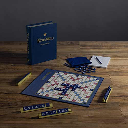 WS Game Company Monopoly and Scrabble Indigo Bookshelf Game Collection