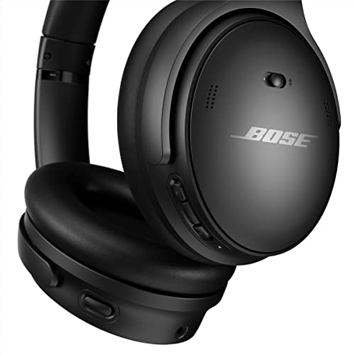 Bose QuietComfort 45 Wireless Bluetooth Noise Cancelling Headphones, Over-Ear Headphones with Microphone, Personalized Noise Cancellation and Sound, Triple Black