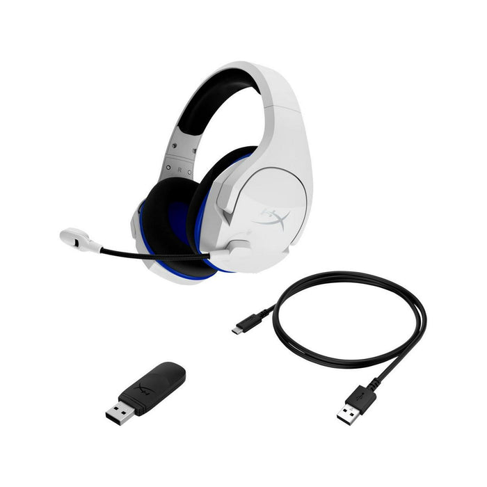 HyperX HHSS1C-KB-WT/G Cloud Stinger Core – Wireless Gaming Headset, for PS4, PS5, PC, Lightweight, Durable Steel Sliders, Noise-Cancelling Microphone - White