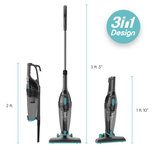 IonVac 3-in-1 Lightweight Corded Stick Vacuum