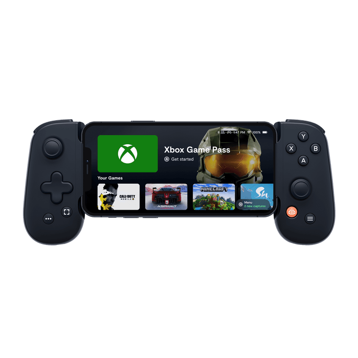 Backbone One (Lightning) - Mobile Gaming Controller for iPhone - Generation 1 - [Includes 1 Month Xbox Game Pass Ultimate] - Black