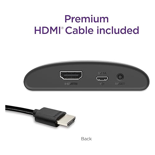 Roku Express (New) | HD Roku Streaming Device with Simple Remote (no TV controls), Free & Live TV