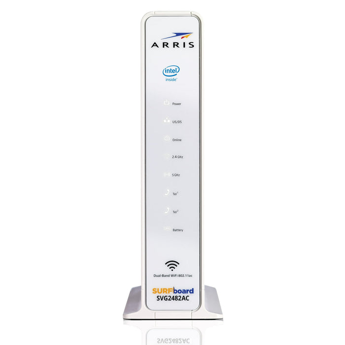 ARRIS SURFboard SVG2482AC DOCSIS 3.0 Cable Modem & AC2350 Wi-Fi Router , Comcast Xfinity Internet & Voice , Four 1 Gbps Ports , 2 Telephony Ports for Digital Voice , Up to 800 Mbps