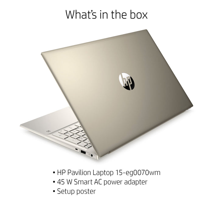 HP Pavilion 15.6 FHD Touch, Intel Core i7-1165G7, 8GB RAM, 512GB SSD, Lunar Gold, 15-eg0070wm