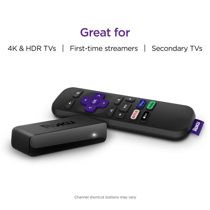 Roku Premiere | 4K/HDR Streaming Media Player with Premium High Speed HDMI Cable and Simple Remote