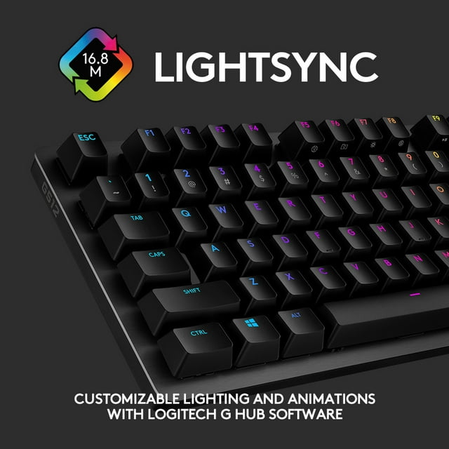 Logitech G512 CARBON LIGHTSYNC RGB Mechanical Gaming Keyboard with GX Brown switches - Tactile