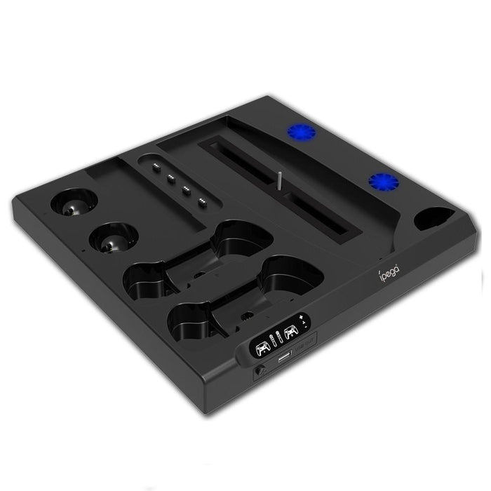Cooling Fan with Vertical Stand for Playstation 5 Using for Holding and Charging Console and Accessories Black