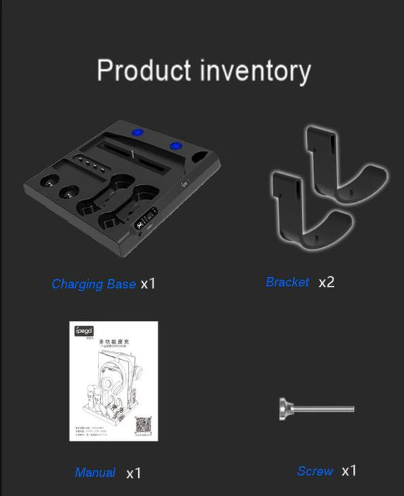 Cooling Fan with Vertical Stand for Playstation 5 Using for Holding and Charging Console and Accessories Black