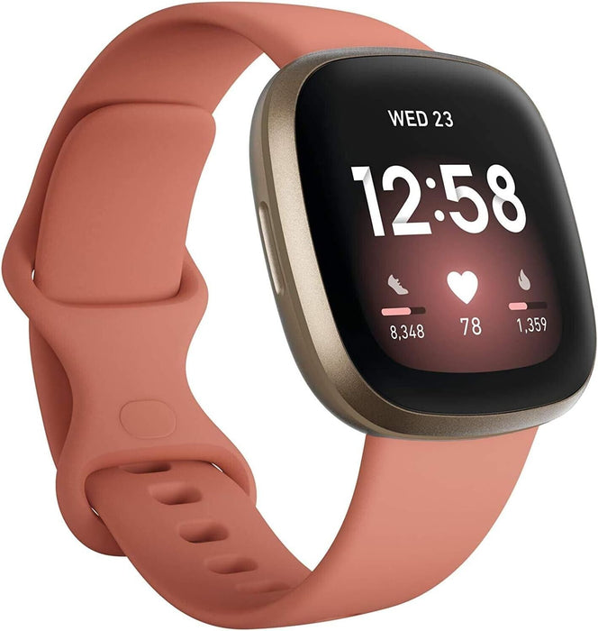 Fitbit Versa 3 Smartwatch GPS Heart Rate Monitor | Pink/Gold OPEN BOX