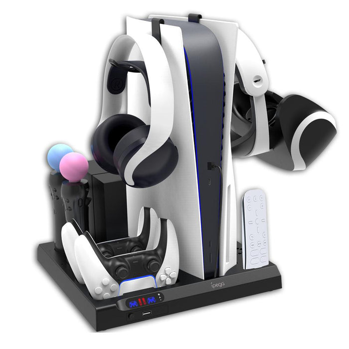 Cooling Fan with Vertical Stand for Playstation 5 Using for Holding and Charging Console and Accessories Black